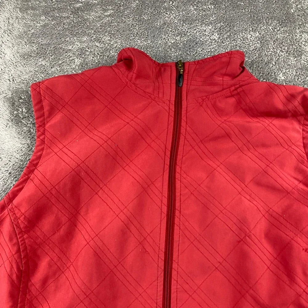 Columbia Full Zip‎ Up Vest Womens large Red Sleeveless